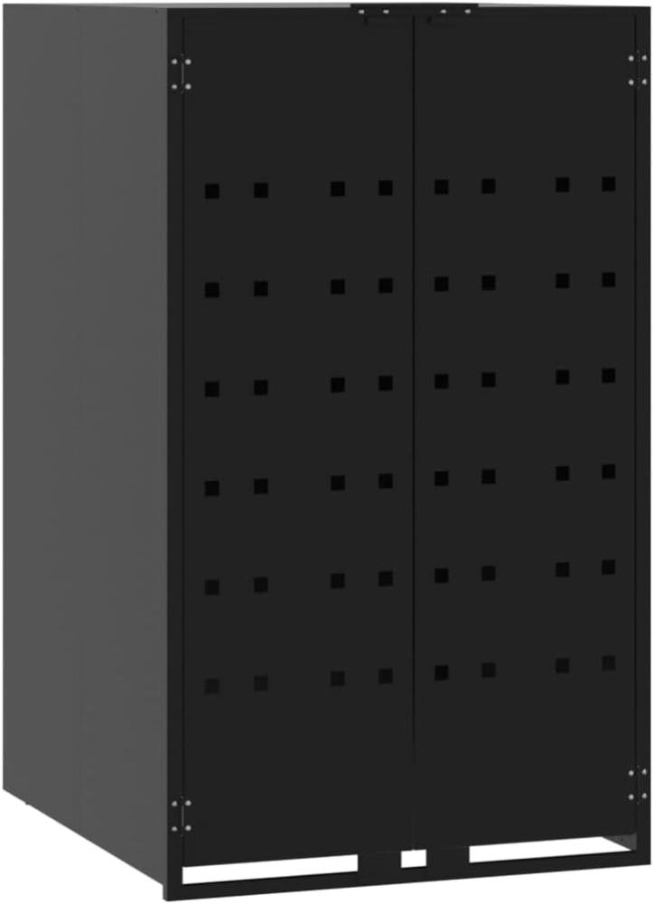 Mülltonnenbox für 1 Tonne Schwarz 69x79x117 cm Stahl 4008424 Bild 1