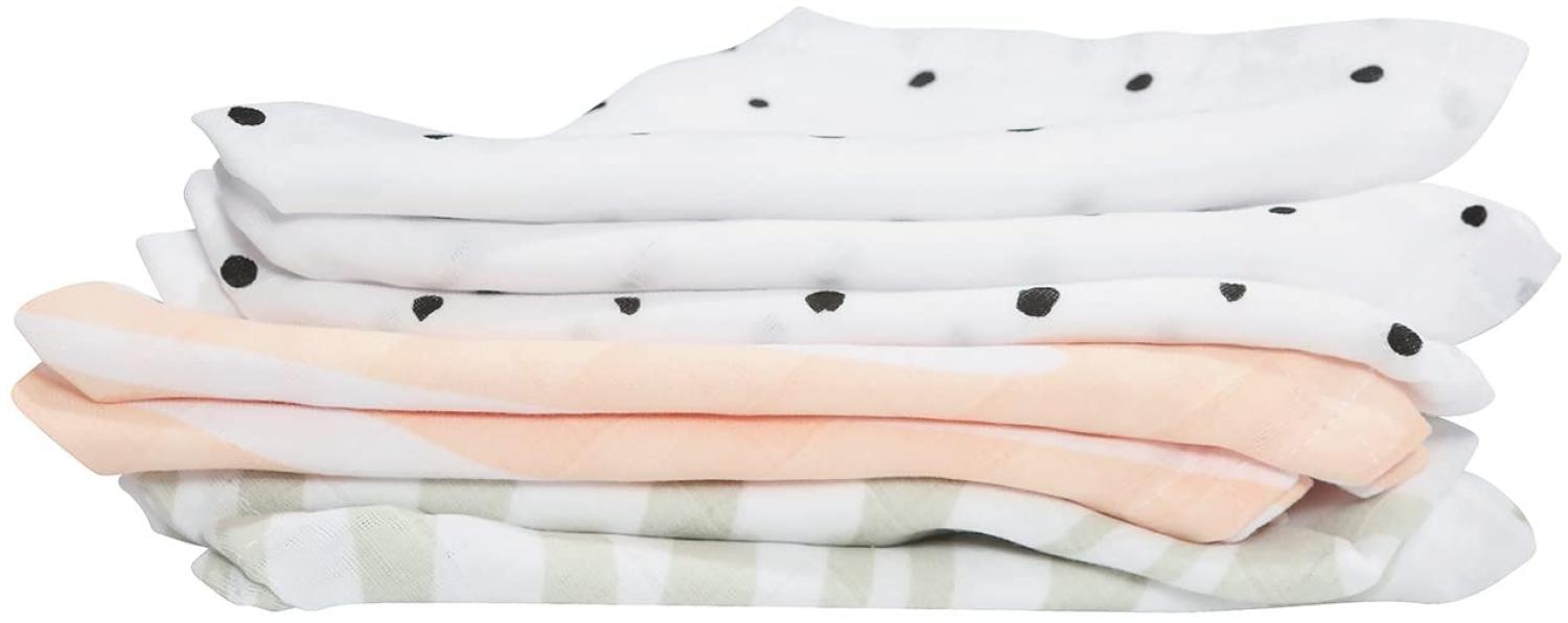 Baby Waschtücher aus Baumwoll-Musselin, Baby Waschlappen - (7 Stück), 30x30 cm, Öko-Tex Standard 100 (Zebra apricot) Bild 1