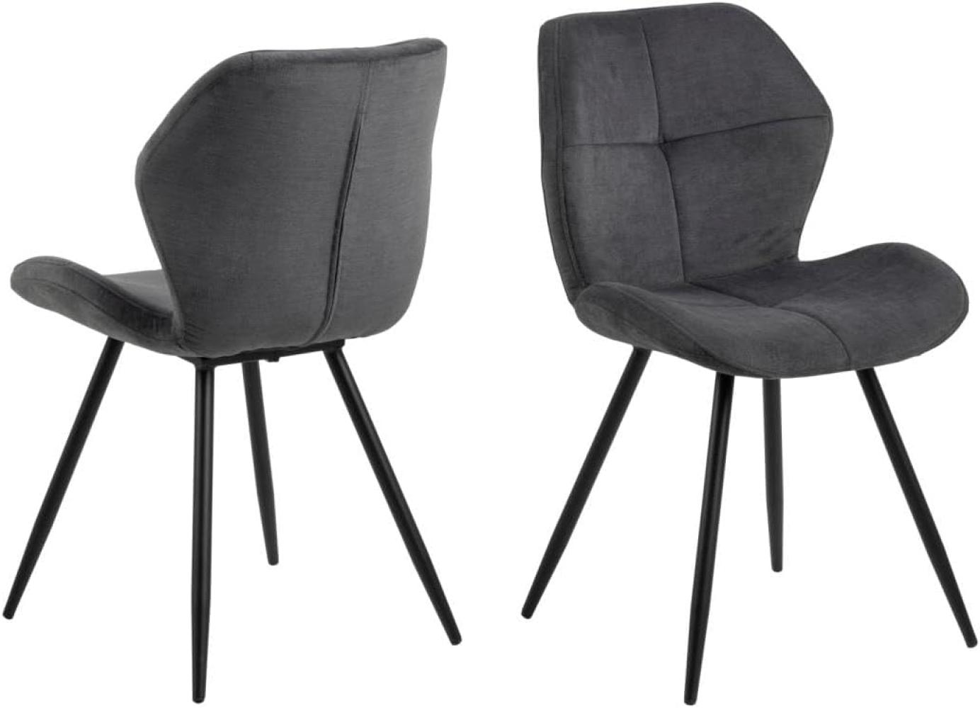 Set 2x Petri Esszimmerstuhl grau schwarz Stuhl Stühle Esszimmer Küchenstühle Bild 1