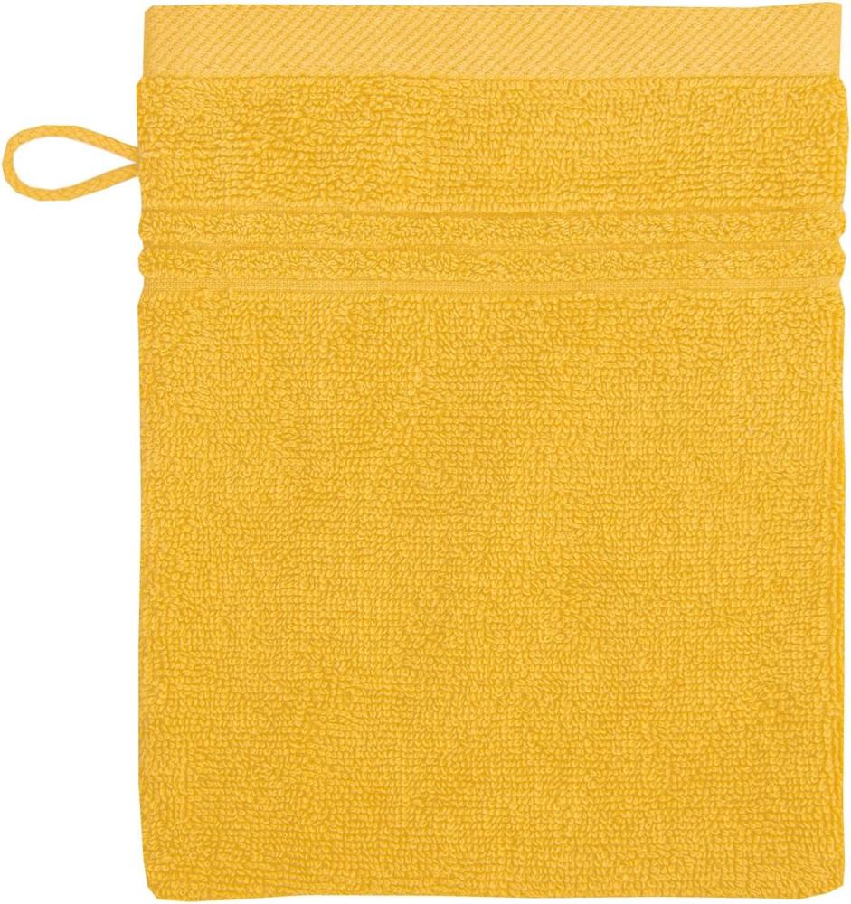 Bio Baumwolle Handtücher - alle Größen & Trendfarben Waschhandschuh, 16x21 cm, amber Bild 1