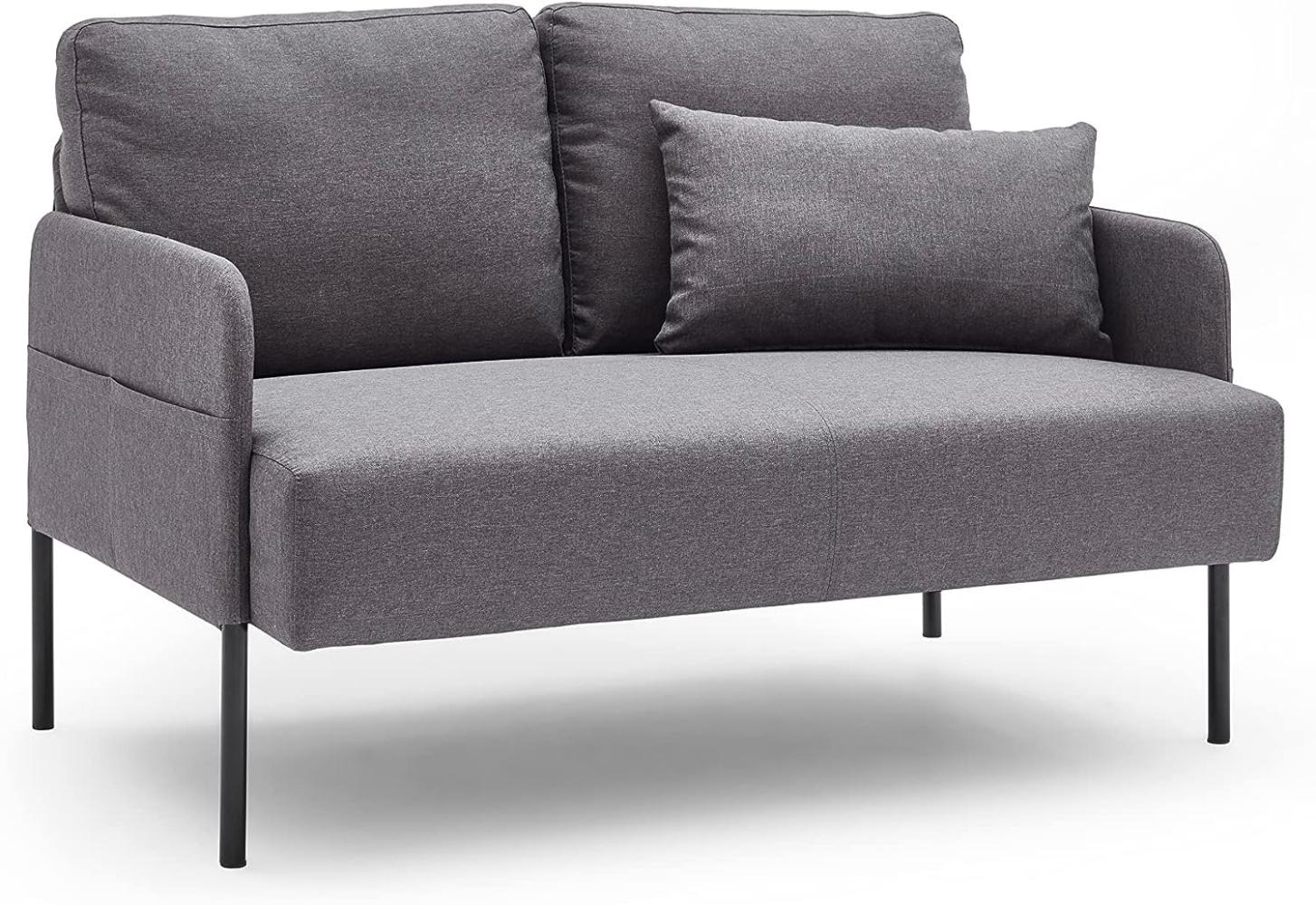 ATLANTIC Home Collection Sofa 2-Sitzer Couch Wellenunterfederung inkl. Kissen Bild 1