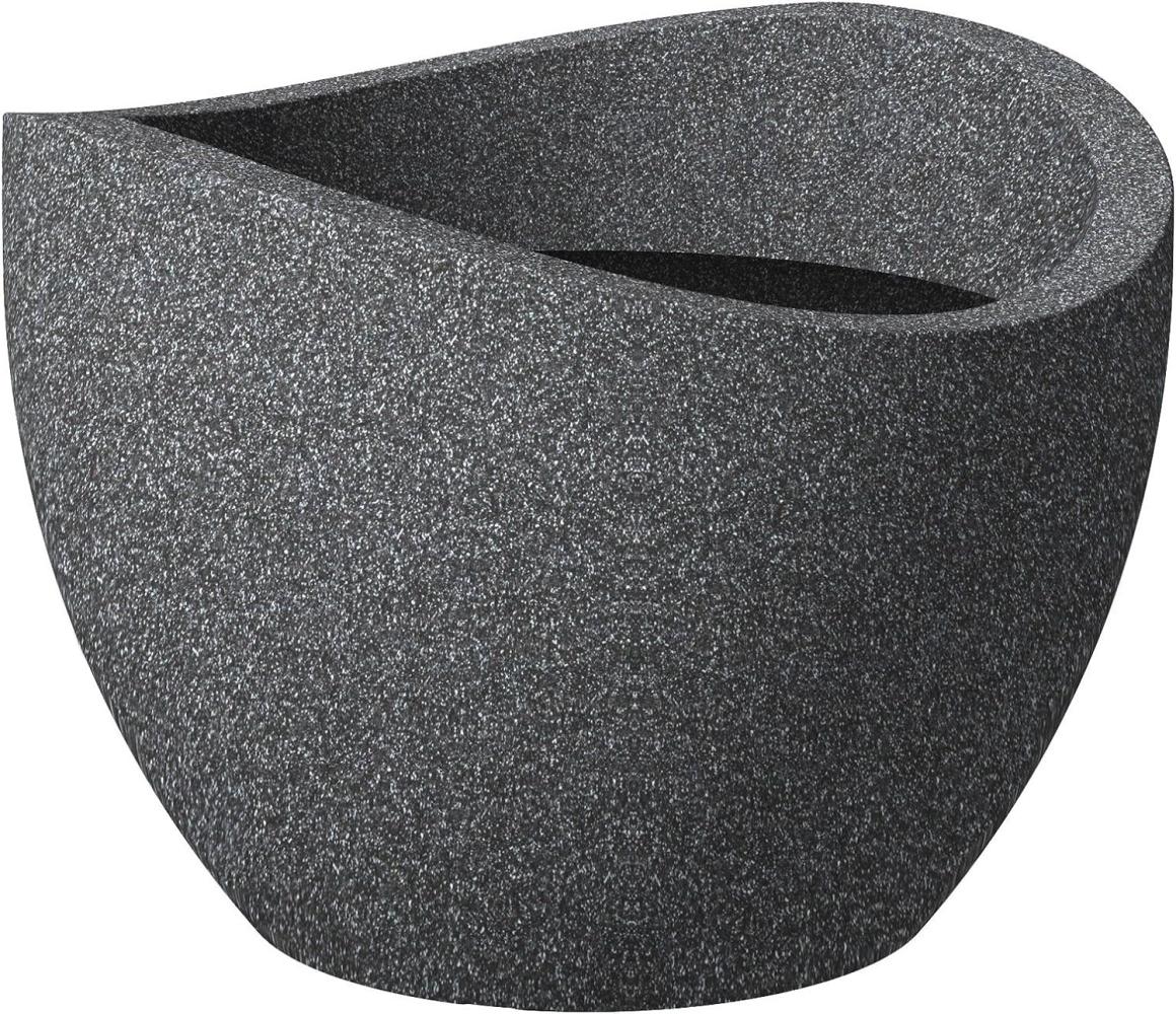 Scheurich Übertopf Wave Globe Bowl Ø 40 x 29,7 cm schwarz granit Bild 1