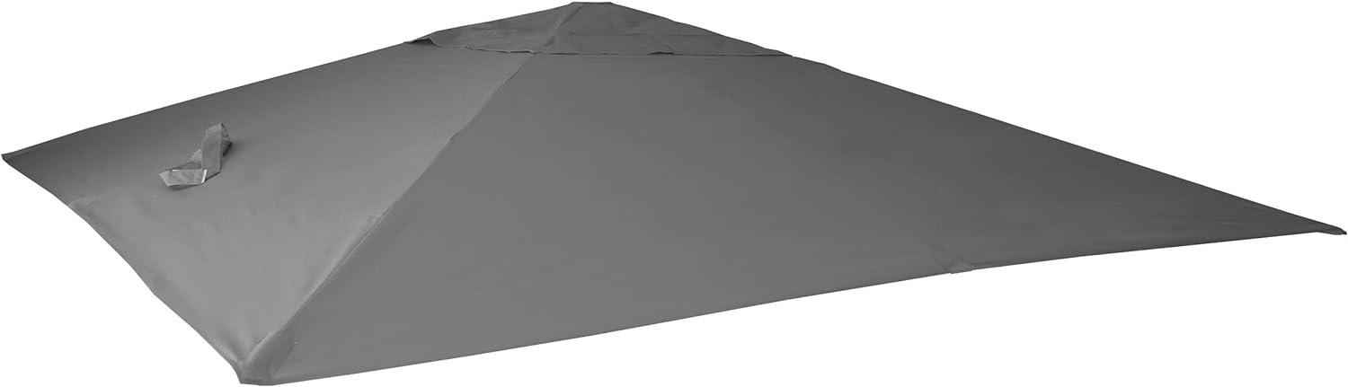 Ersatz-Bezug für Luxus-Ampelschirm HWC-A96, Sonnenschirmbezug Ersatzbezug, 3x3m (Ø4,24m) Polyester 2,7kg ~ anthrazit Bild 1