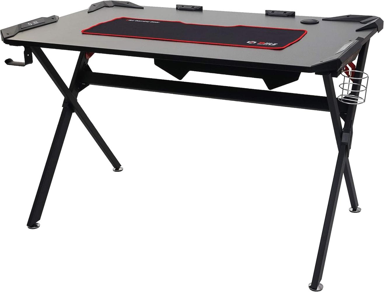 Schreibtisch HWC-F11, Computertisch Jugend-Schreibtisch, Gaming 120x75cm schwarz Bild 1
