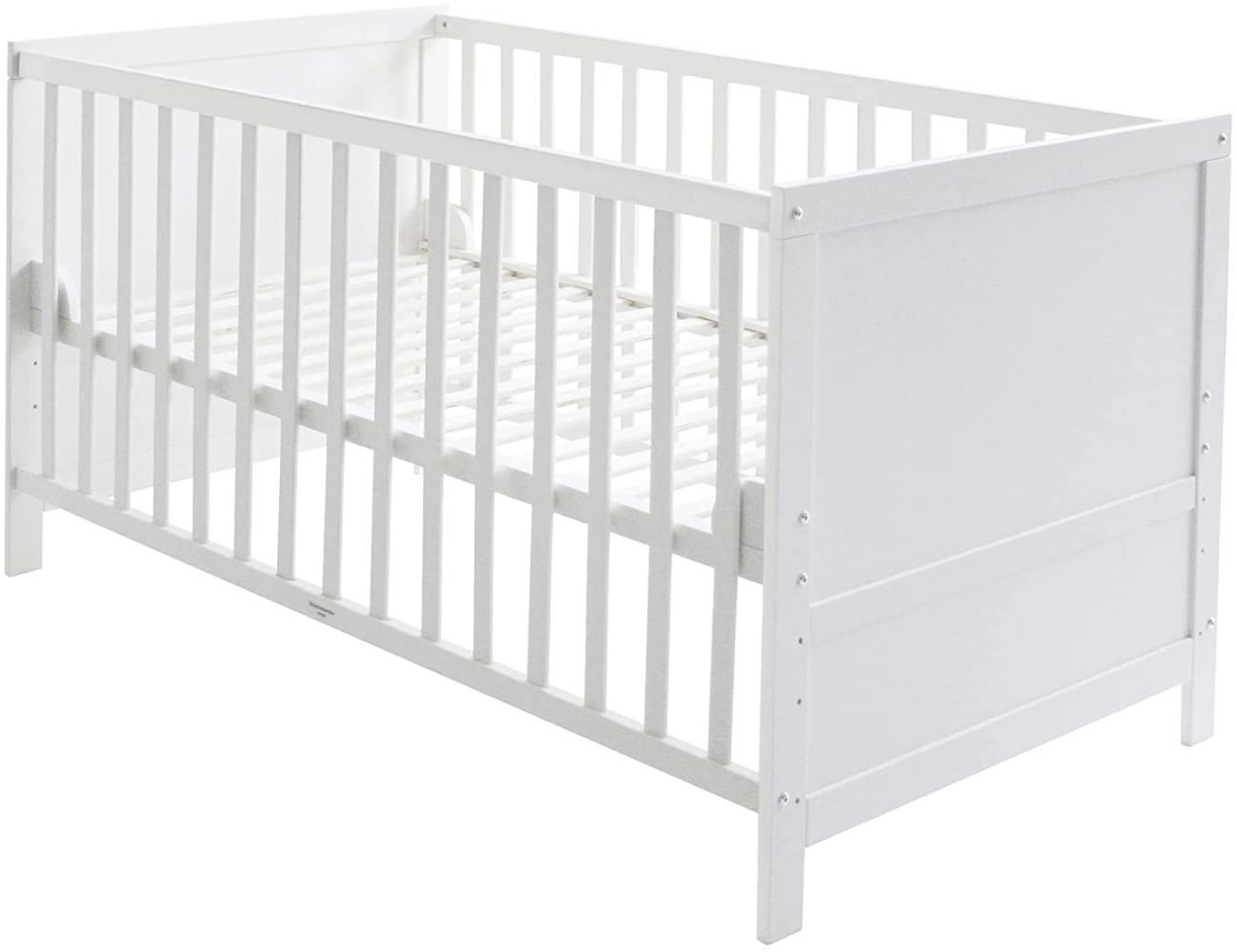 roba 'Lene' Kombi Kinderbett, weiß, 70 x 140 cm, Lattenrost 3-fach höhenverstellbar Bild 1
