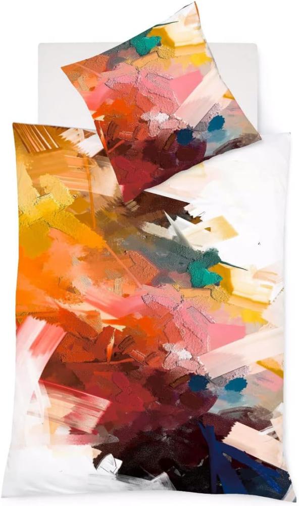 Fleuresse Mako-Satin Bettwäsche Bed Art S Verdal multicolor | 155x220 cm + 80x80 cm Bild 1