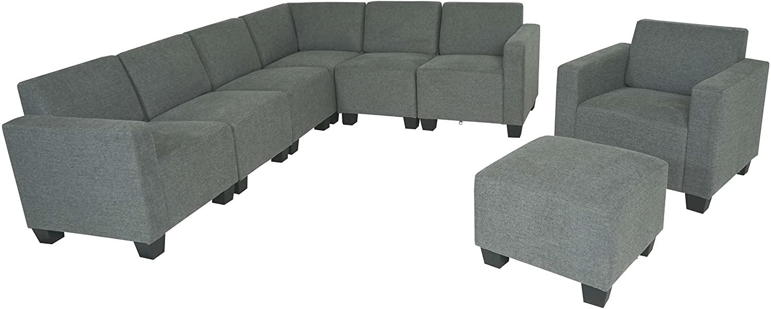 Modular Sofa-System Couch-Garnitur Lyon 4-1-1, Stoff/Textil ~ grau Bild 1