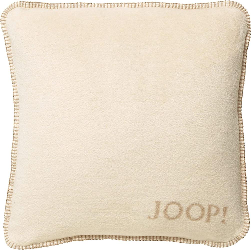 JOOP! Kissen und Füllung Uni-Doubleface 651082 Fleece Qualität 50x50 cm Pergament-Sand Bild 1