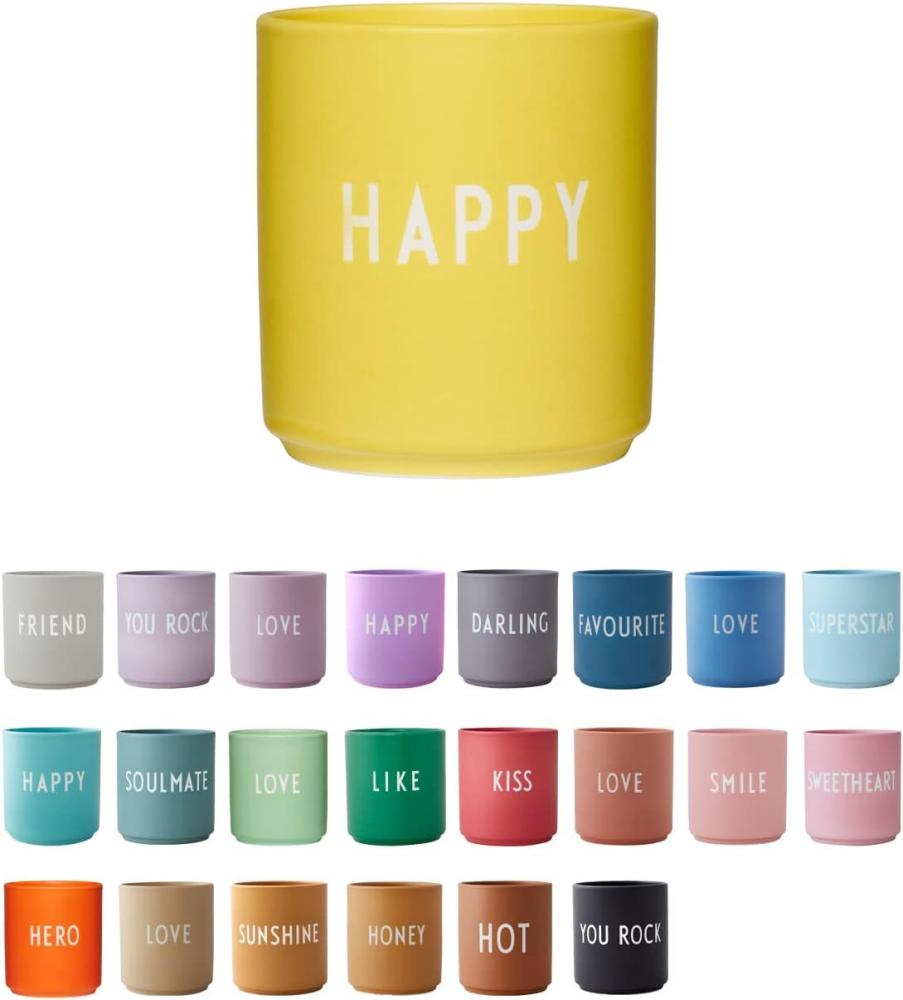 Design Letters Becher Favourite Cup Happy Yellow 10101002YELLOHAPPY Bild 1