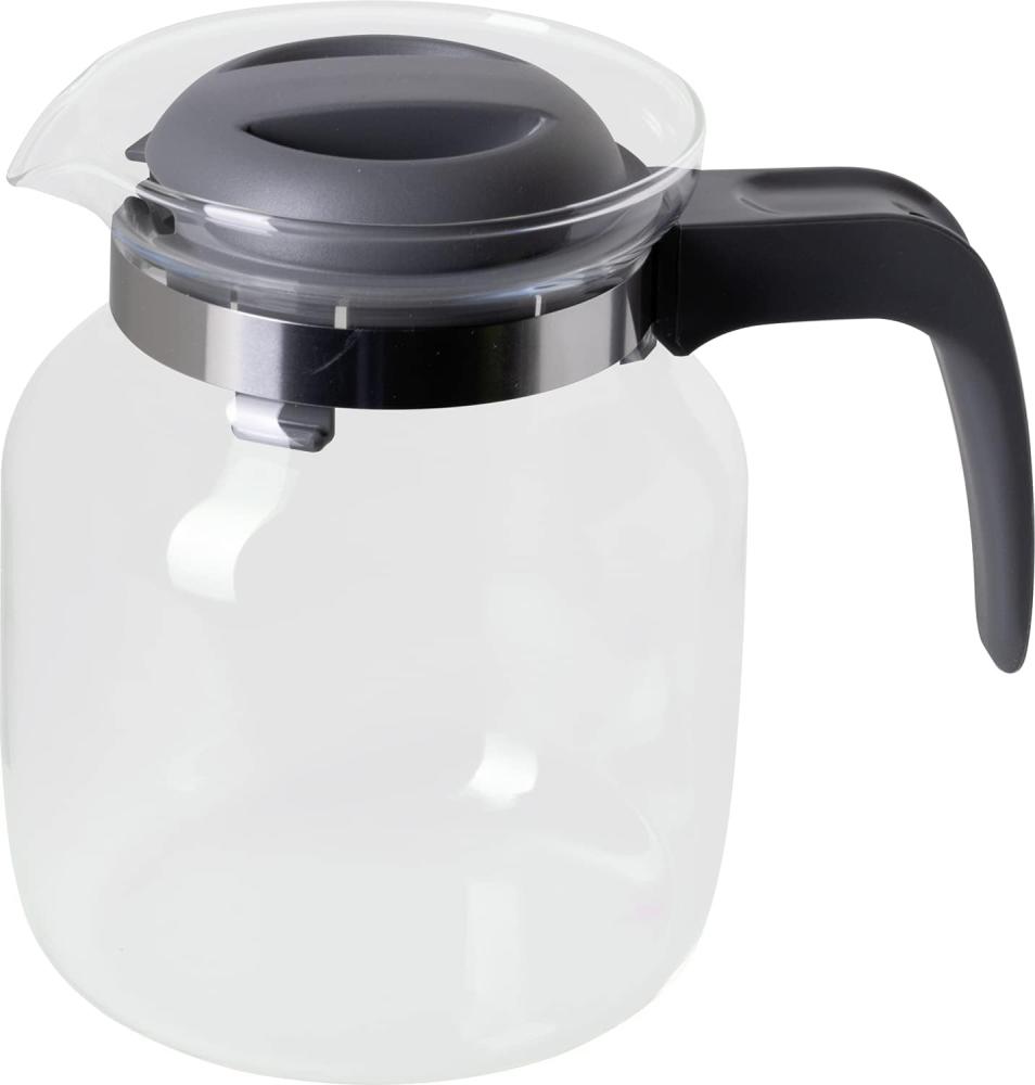 Wenco Glas-Kaffeekanne/Teekanne mit Kunststoff-Deckel, 1,25 l, Glas/Kunststoff, Transparent/Grau Bild 1
