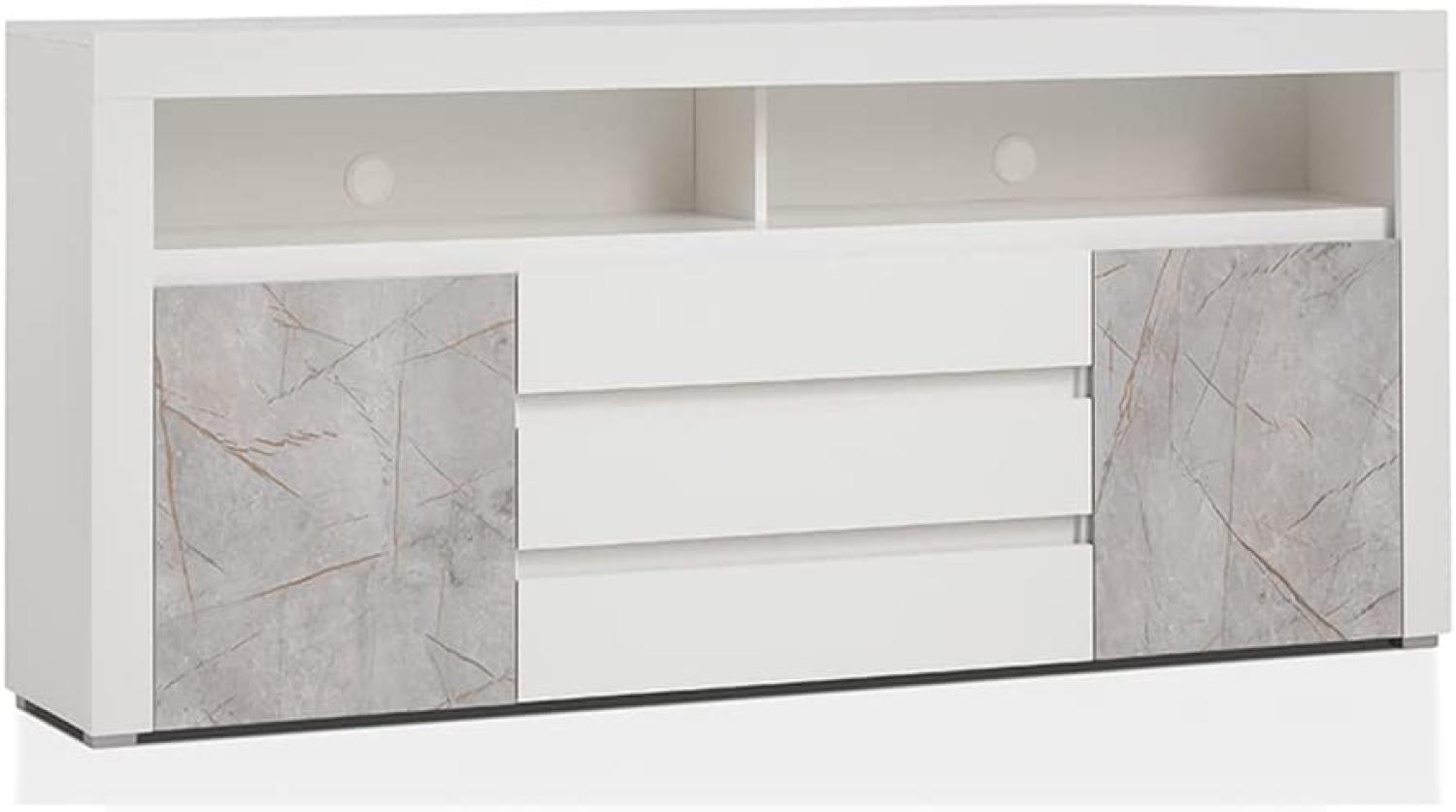 Sideboard Stone - Weiß Marmor Grau Bild 1