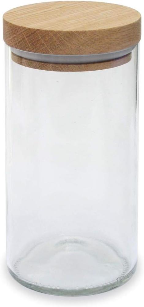 Vorratsglas mit Eichendeckel (Silikonring) 450 ml von SIDE BY SIDE Bild 1
