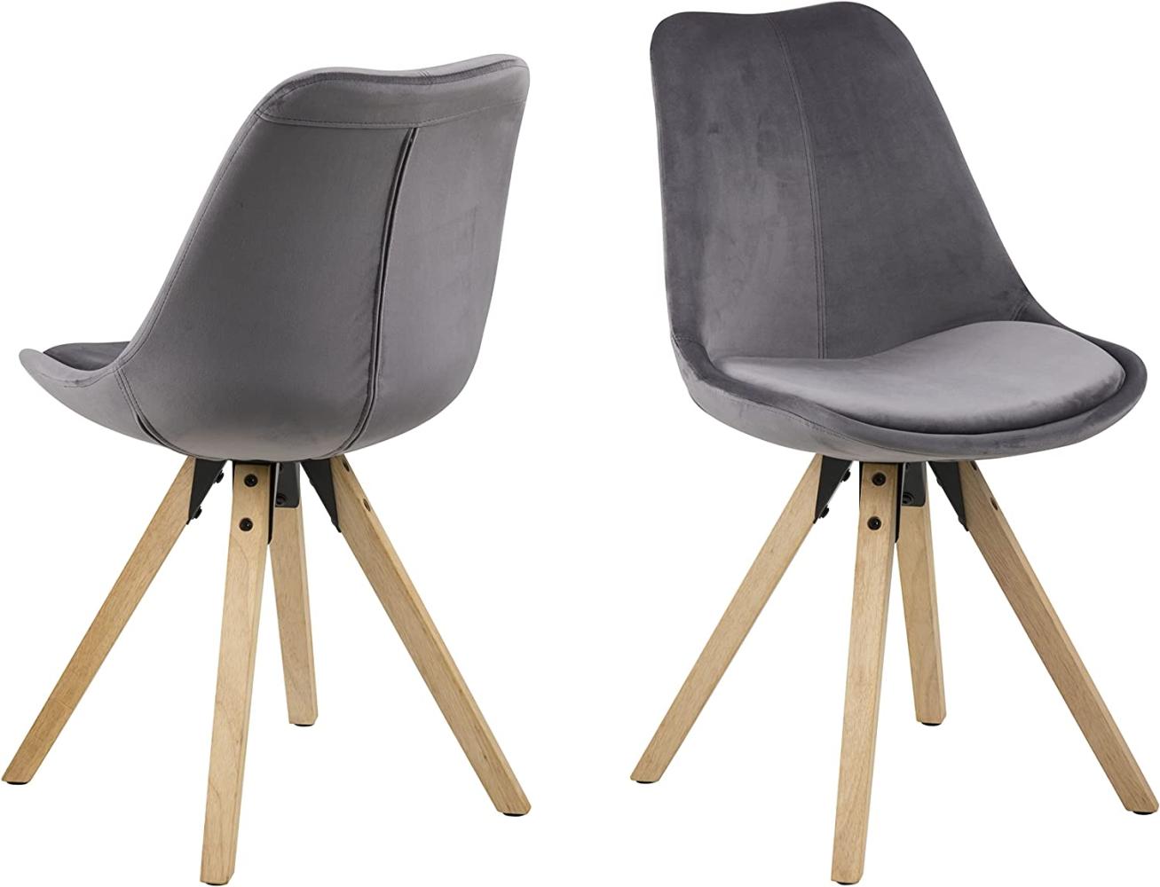 AC Design Furniture 'DIMA' Stuhl, Gestell Eiche massiv / Bezug Dunkelgrau Natur Bild 1