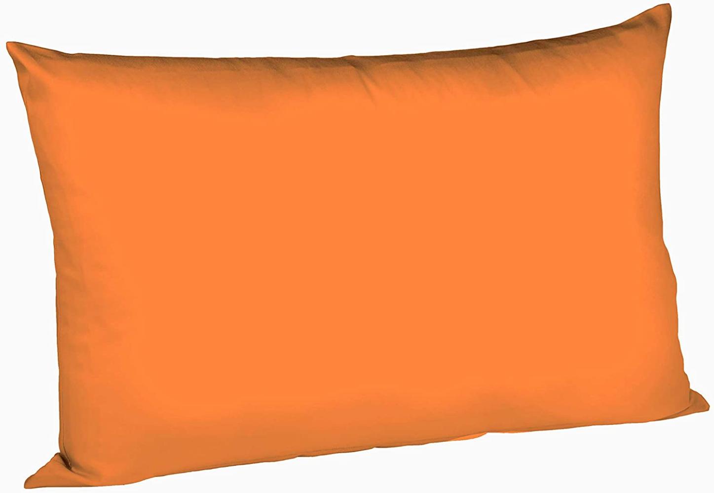 Fleuresse Interlock-Jersey-Kissenbezug uni colours orange 2044 Größe 40x60 cm Bild 1