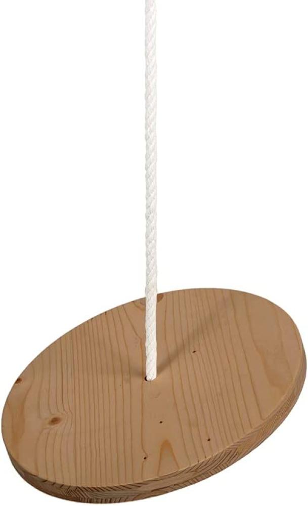 MAMOI® Tellerschaukel Holz Durchmesser 30 cm, Babyschaukel Outdoor Indoor bis 60kg Bild 1