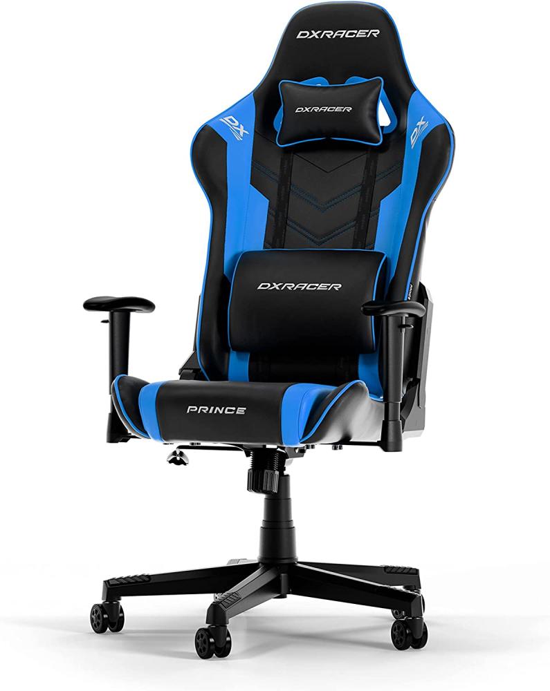 DXRacer (das Orginal) Prince P132 Gaming Stuhl, Kunstleder, Schwarz-blau, 185 cm Bild 1