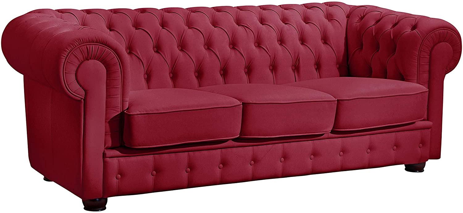 Max Winzer Sofa 3-Sitzer Bridgeport 200 x 98 x76 cm rot Bild 1