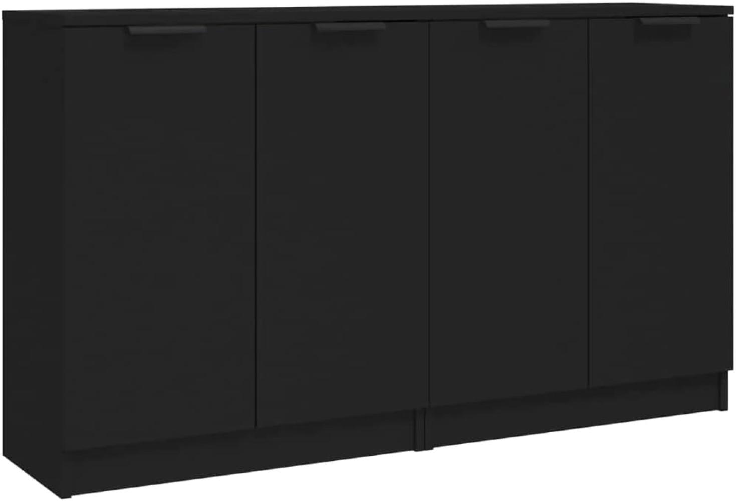 Sideboards 2 Stk. Schwarz 60x30x70 cm Holzwerkstoff Bild 1