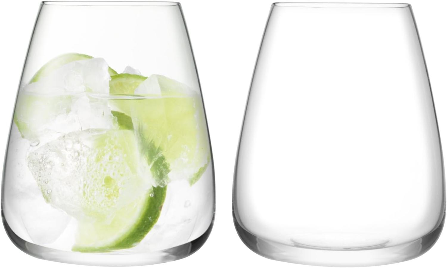 LSA International Wein Kultur Wasser Glas 590 ml klar X 2, 11,8 x 11,8 x 9,8 cm Bild 1