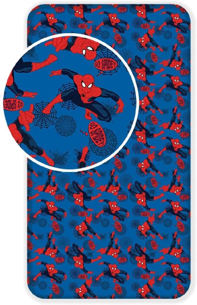 Spiderman Spannbetttuch Spannbettlaken Bettlaken Betttuch mit Gummizug 90 X 200 cm Bild 1