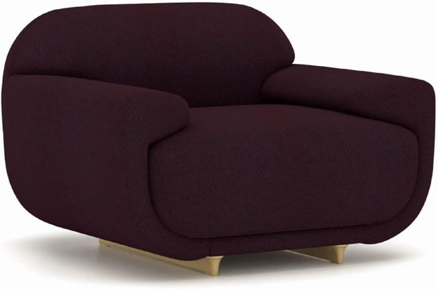 Casa Padrino Luxus Sessel Lila / Beige 105 x 105 x H. 70 cm - Wohnzimmer Sessel - Hotel Sessel - Wohnzimmer Möbel - Hotel Möbel - Luxus Möbel - Luxus Einrichtung Bild 1