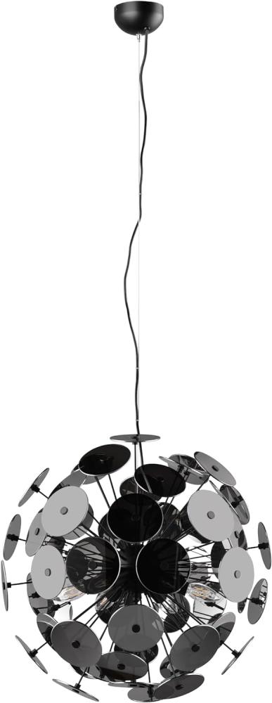 Ausgefallene Pendelleuchte DISCALGO mit Glas Lampenschirm Chrom bedampft Ø 54cm Bild 1