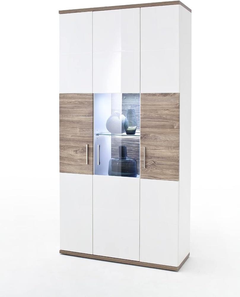 MCA Furniture >LUZERN< in weiß aus Holzwerkstoff - 100x199x37cm (BxHxT) Bild 1
