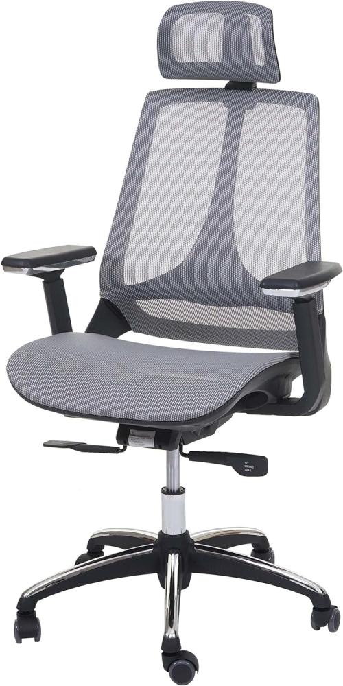 Bürostuhl HWC-A59, Schreibtischstuhl, Sliding-Funktion Stoff/Textil ISO9001 ~ grau/grau Bild 1