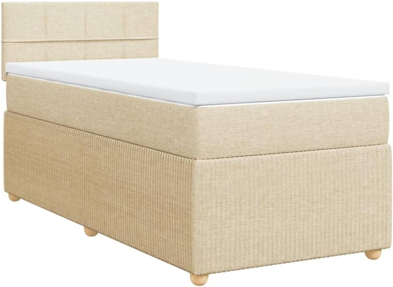 Boxspringbett mit Matratze Creme 80x200 cm Stoff 3289588 Bild 1