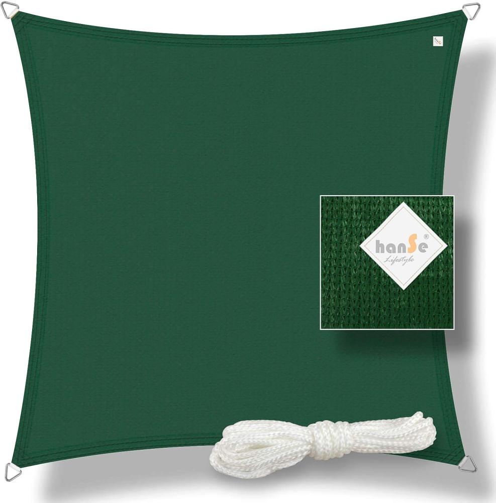 hanSe® Marken Sonnensegel Quadrat 2x2 m grün Bild 1