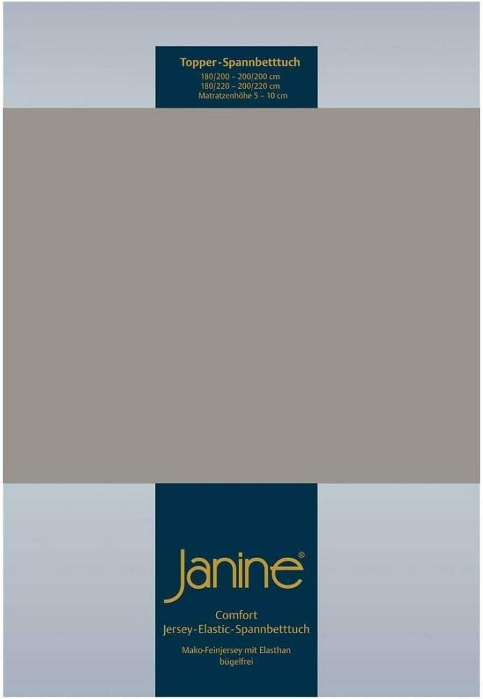 Janine Topper Spannbetttuch TOPPER Elastic-Jersey vulkan 5001-77 100x200 Bild 1
