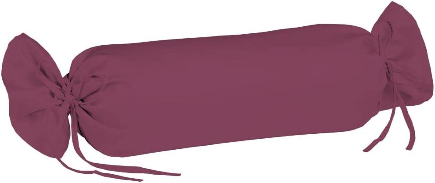 Fleuresse Mako-Satin-Kissenbezug uni colours himbeere 5015 40 x 15 cm Bild 1