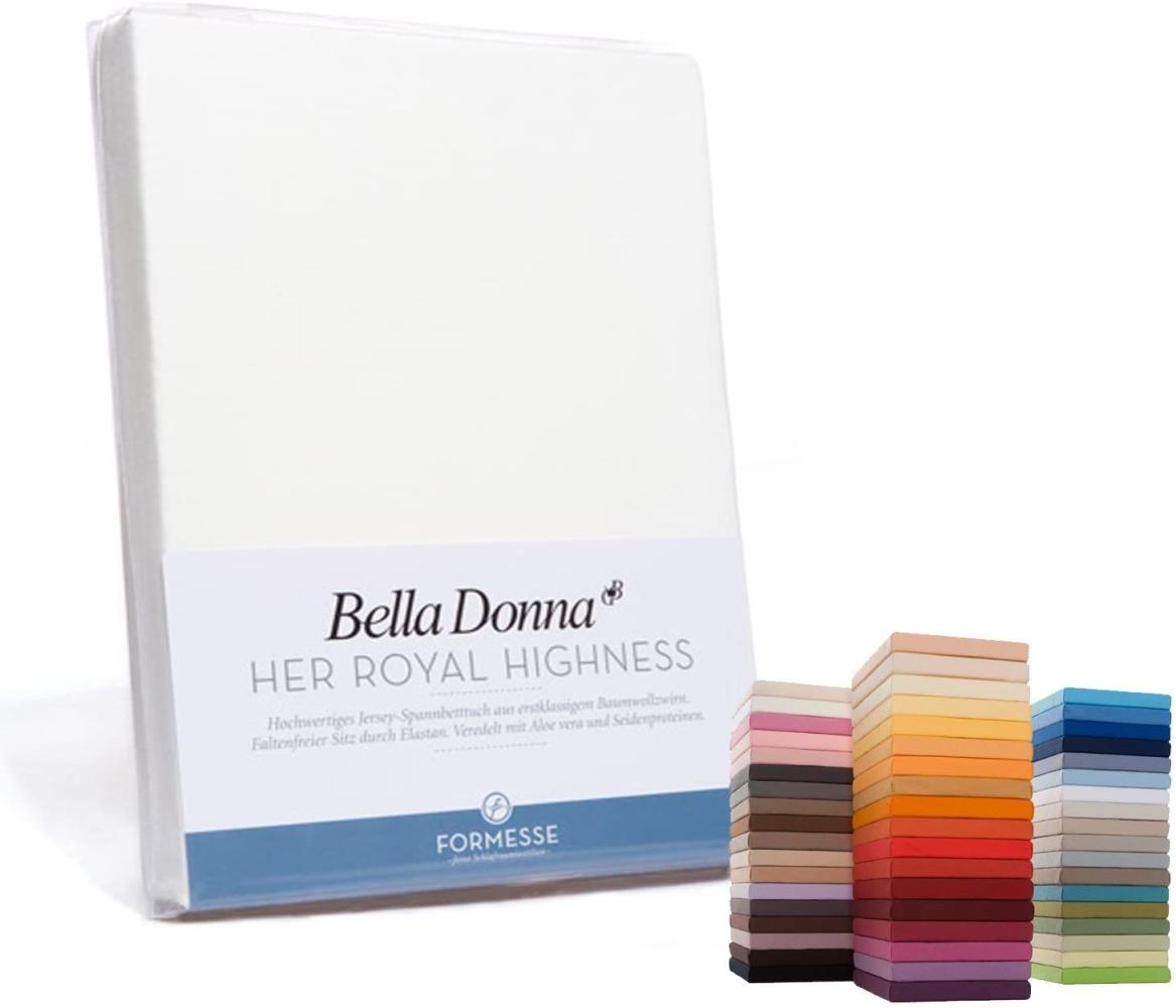 Formesse Spannbettlaken Bella Donna Jersey für Matratzen & Wasserbett 140-200x160-220 cm in Wollweiß Bild 1