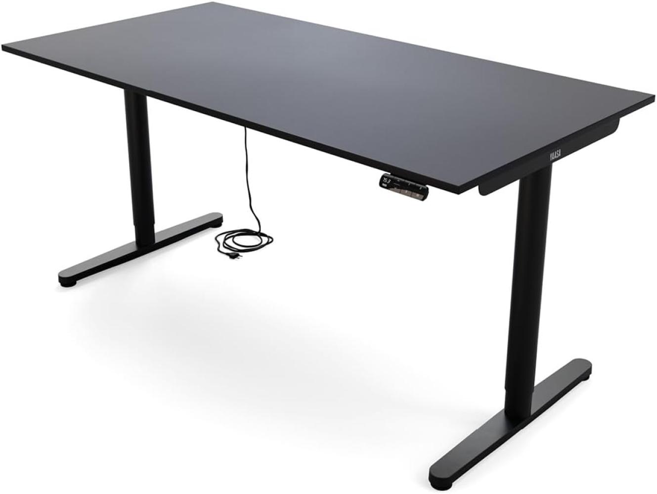 Yaasa Desk Essential Elektrisch höhenverstellbarer Schreibtisch, 160 x 80 cm, Anthrazit Bild 1