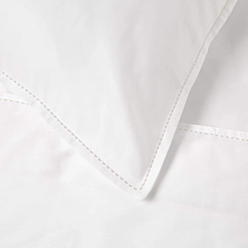 Traumschlaf Uni Kissenbezug White Collection Pico-Pico | 70x90 cm | taupe Bild 1