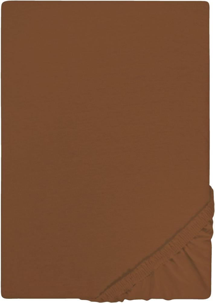 Castell Jersey-Stretch Spannbettlaken 140x200 cm - 160x200 cm Chocolate Bild 1