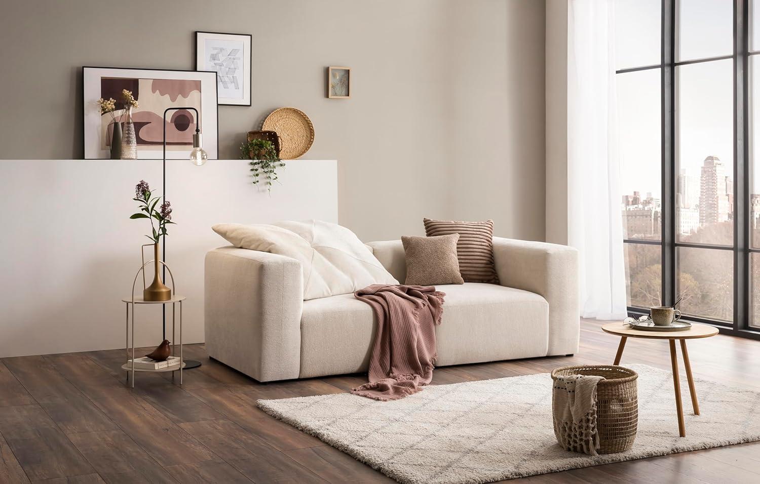 DOMO Collection Modulsofa Adrian, 2 Sitzer aus zwei Polsterecken, 2 Couch, Sofa, Modul, 216 cm in creme Bild 1