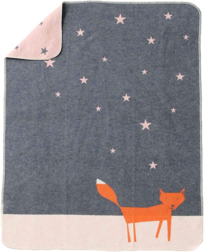 Babydecke. ca. 90 x 70 cm. Fuchs unter Sternen Bild 1