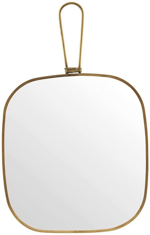 Modischer Spiegel mit Rahmen aus Eisen im zarten Gold Bild 1