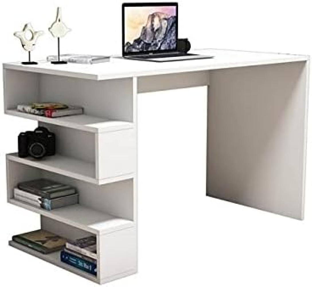 Homemania 'Limber' Computer-Schreibtisch, weiß, 120 x 60 x 75 cm Bild 1
