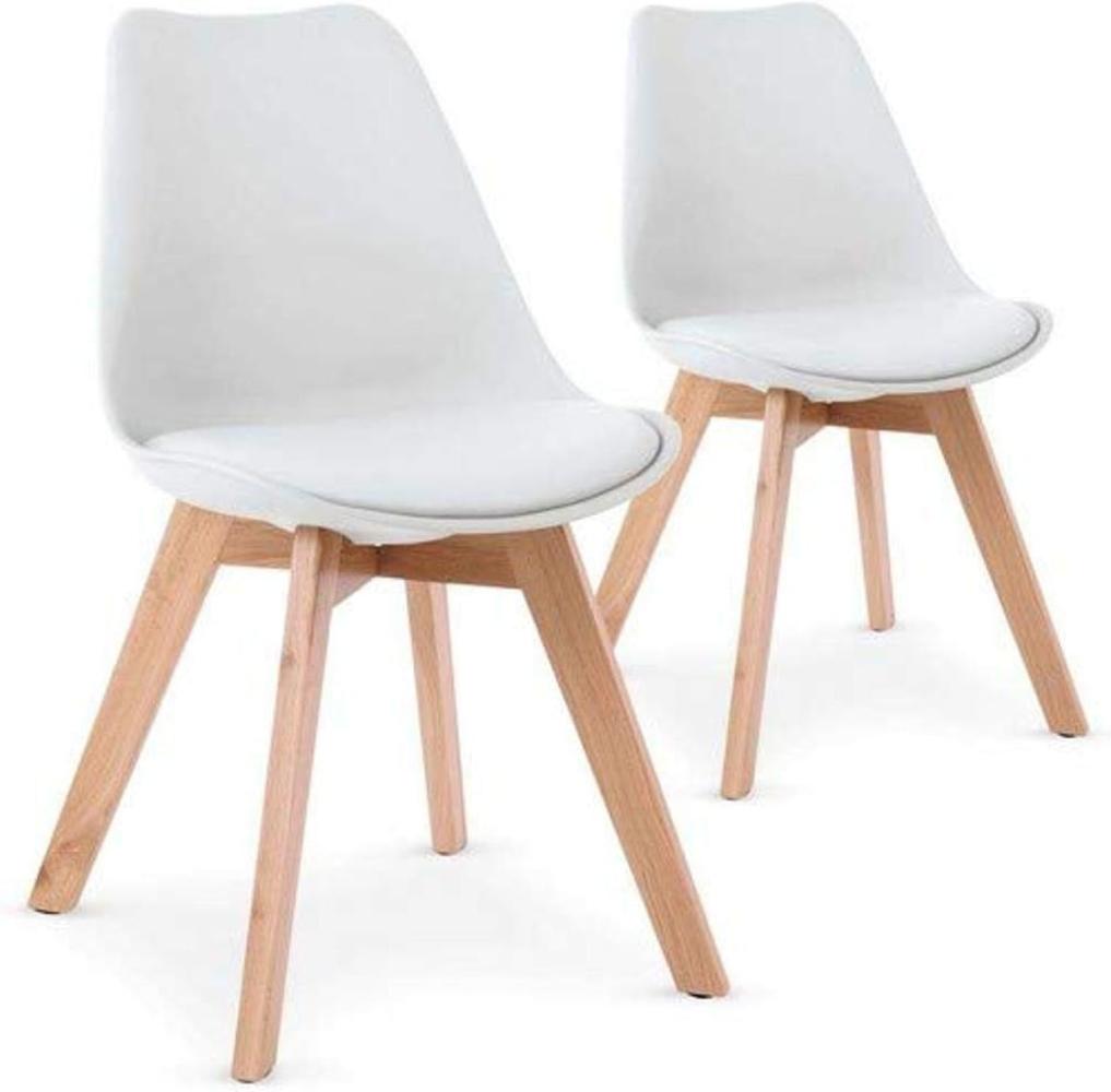 Menzzo Stuhlgruppen, Weiß, L48 x P43 x H82 cm Bild 1