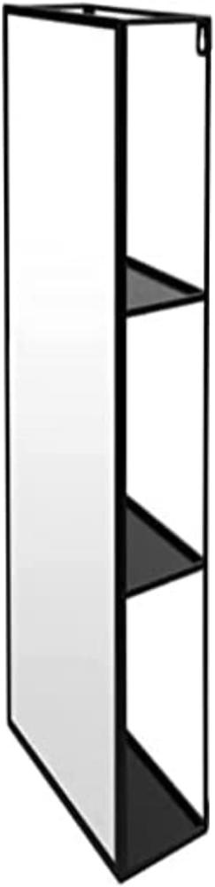 Umbra Cubiko Wandspiegel mit Ablage, Wand Spiegel, Dekorationsspiegel, Dekospiegel, Metall, Schwarz, 62 cm, 1009654-040 Bild 1