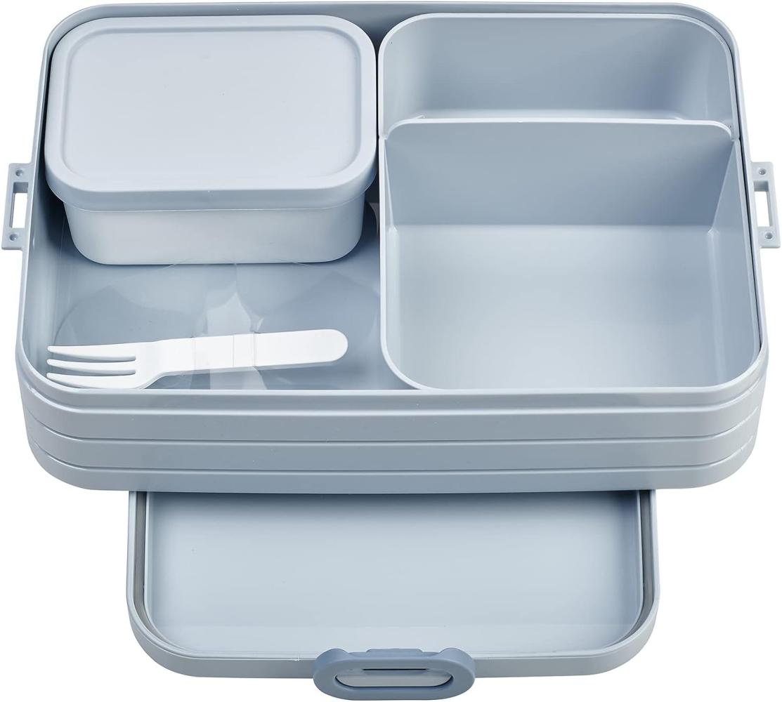 Mepal - Lunchbox Take A break large - Brotdose mit Fächern - Geeignet fur bis zu 8 butterbrote - Ideal für mealprep - 1500 ml - Nordic blue Bild 1