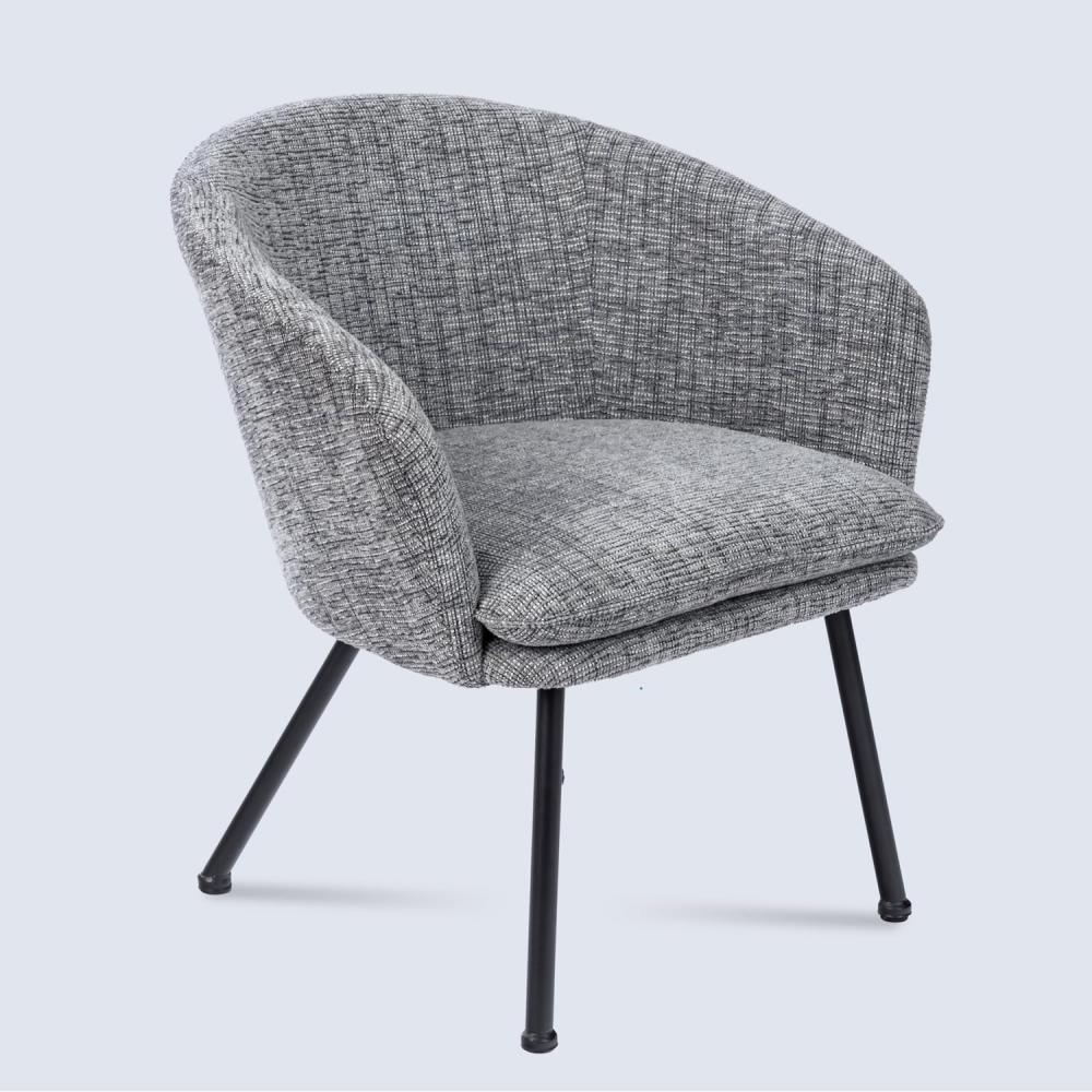 MEUBLE COSY Sessel Relaxsessel Lehnstühle Polsterstuhl Armsessel Einzelsofa mit Metallbeinen für Wohnzimmer Schlafzimmer Büro Vanity, Grau, 67. 5x64x74. 5cm, Metall Stoff Bild 1