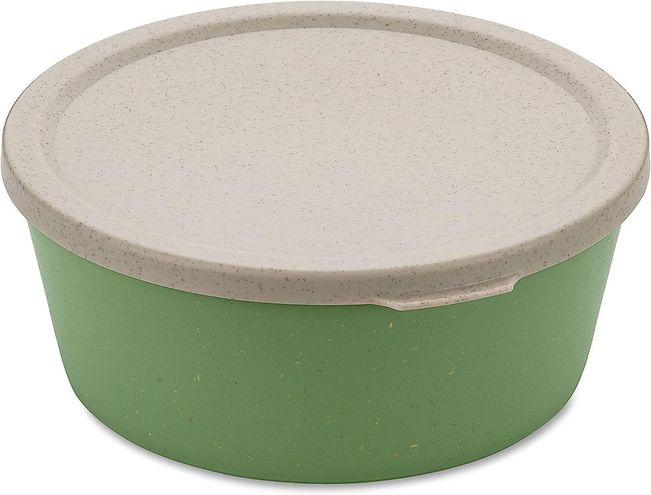 Koziol Schale Connect Bowl Mit Deckel, Schüssel, Kunststoff-Holz-Mix, Nature Leaf Green, 400 ml, 7202703 Bild 1