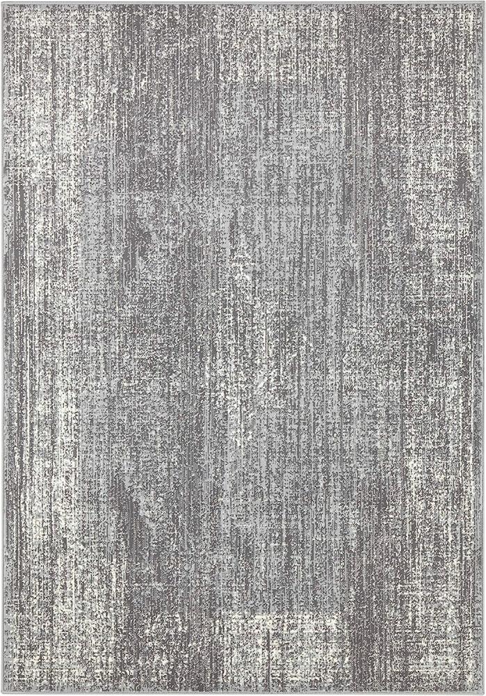 Kurzflor Teppich Elysium Grau Creme - 80x150x0,9cm Bild 1