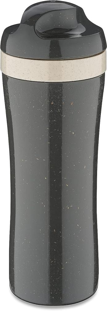 Koziol Trinkflasche Oase, Wasserflasche, Kunststoff-Holz-Mix, Nature Ash Grey, 425 ml, 7708701 Bild 1