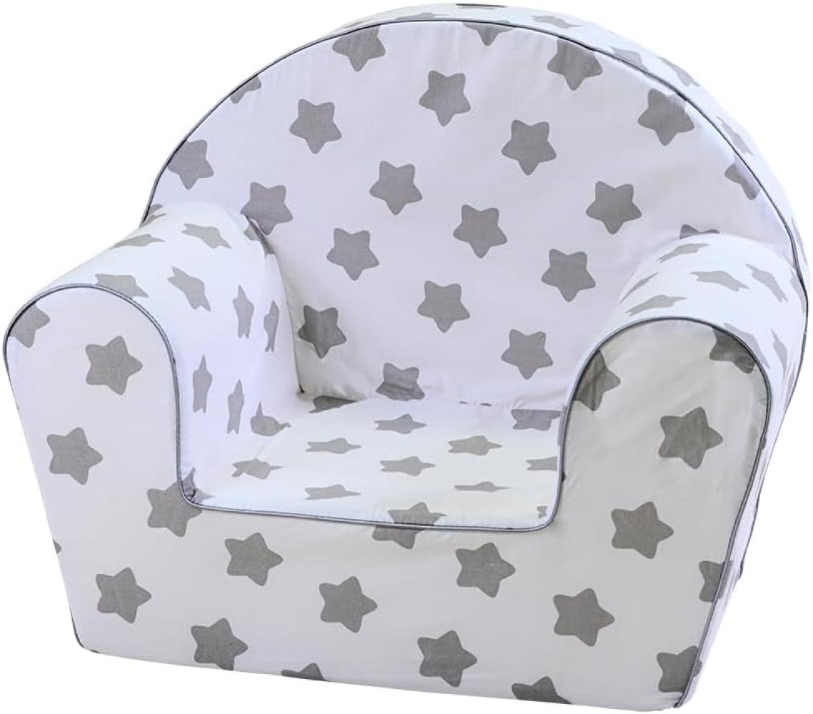 Knorrtoys Kindersessel Stars Grey Sterne weiß-grau Bild 1