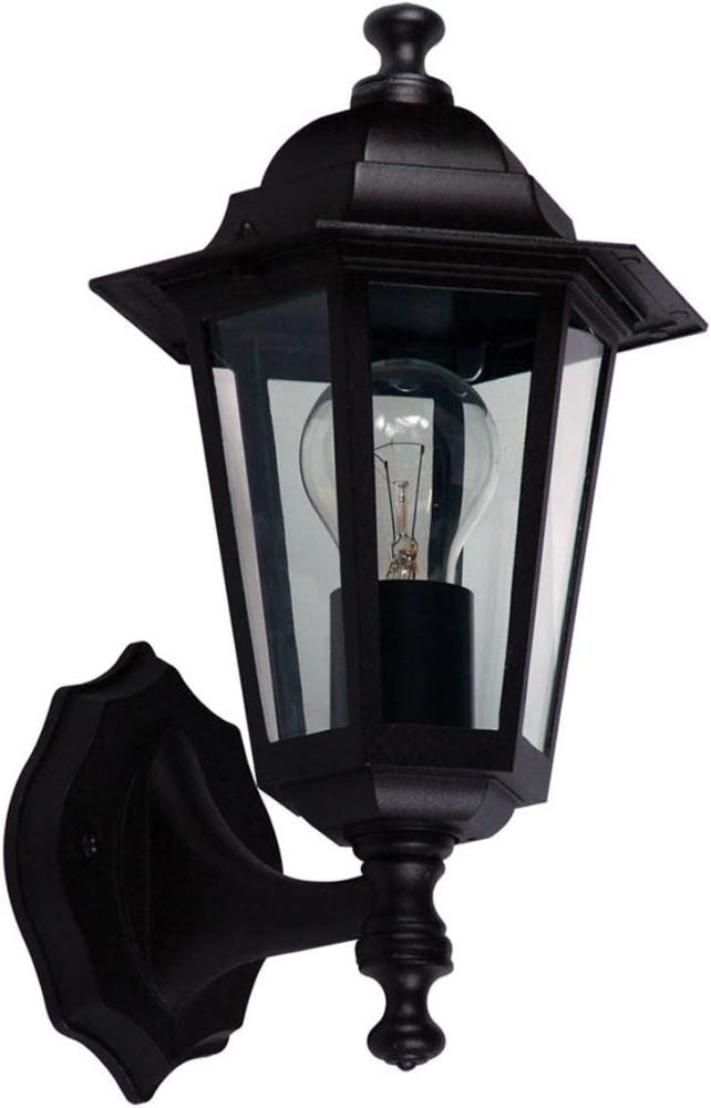 Außenwandleuchte Laterne Schwarz mit LED für Fassadenbeleuchtung Bild 1