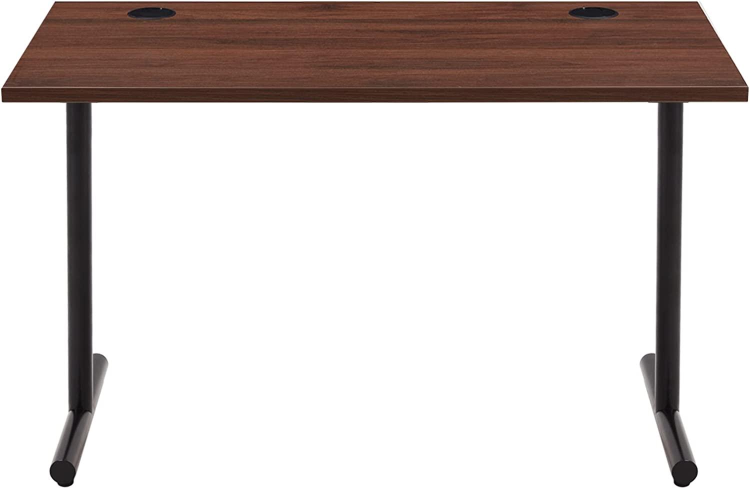 Amazon Marke - Movian Schlichter Schreibtisch, Platte Nussbaum und schwarzes Gestell, 120 x 60 x 73,6 cm Bild 1